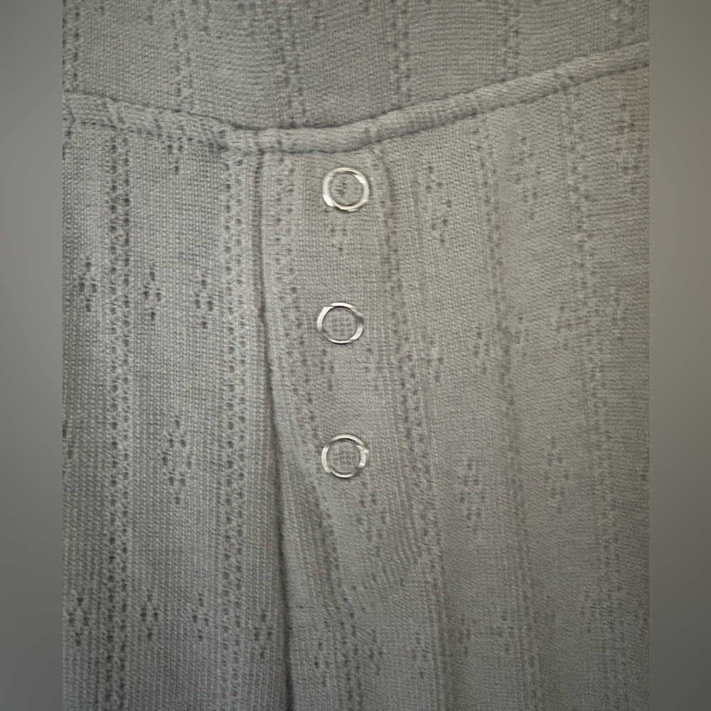 Grey and white vintage long knit pants pants